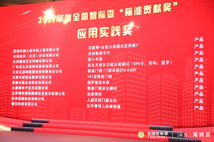 2019標準貢獻獎-應用實踐獎 2019標準貢獻獎-應用實踐獎